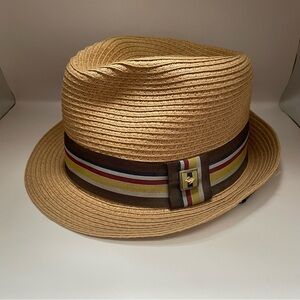 Peter Grimm Tan Banded Fedora Hat